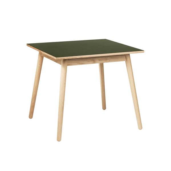 7: FDB Møbler - C35A spisebord i eg/oliven linoleum
