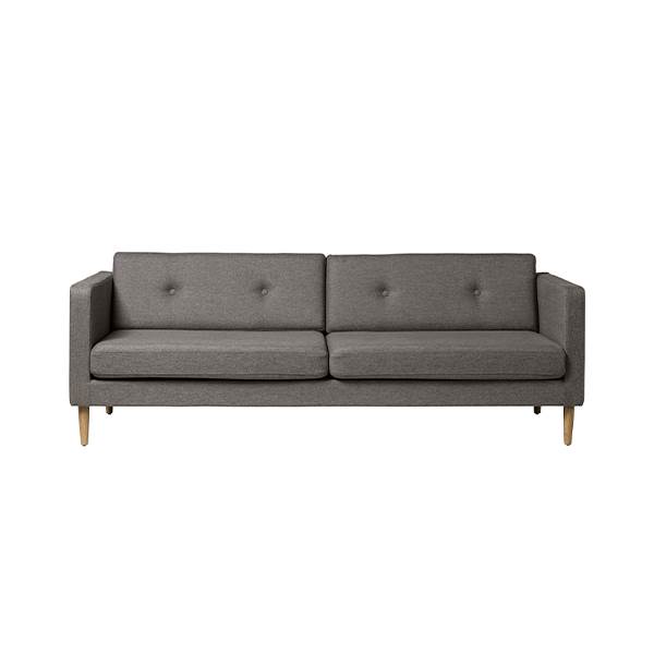 FDB Møbler L42 Firhøj 3 pers. sofa - Camden / Massiv eg