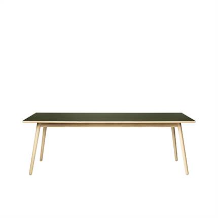 C35C spisebord i eg og grøn bordplade fra FDB Møbler