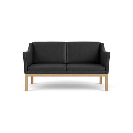 FDB møbler L45 2 personers sofa i sort læder