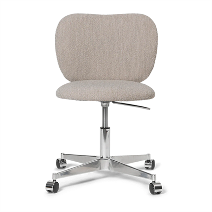 Rico kontorstol med soft boucle stof i beige