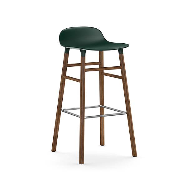 Køb Normann Copenhagen Form barstol – Grøn/valnød