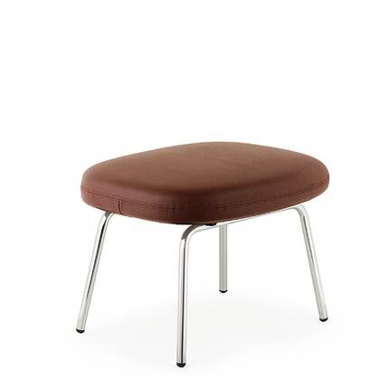 Normann Copenhagen - Era fodskammel krom - Laeder
