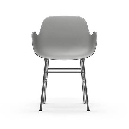 Form armchair - Graa/krom