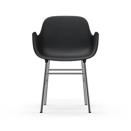 Form armchair - Sort/krom