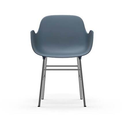 Form armchair - Blaa/krom