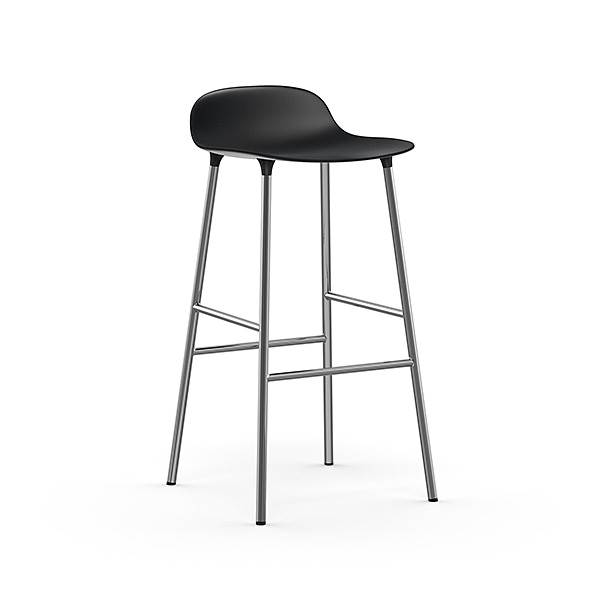 Køb Normann Copenhagen Form barstol – Sort/krom