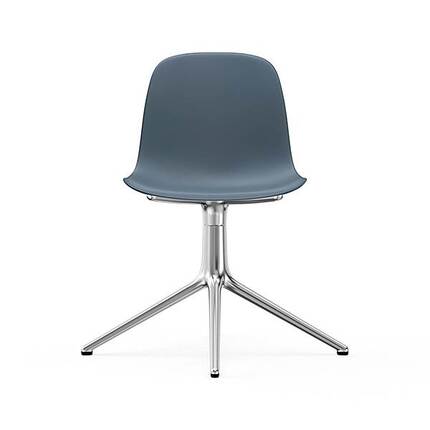 Normann Copenhagen - Form drejestol - Blaa/aluminium