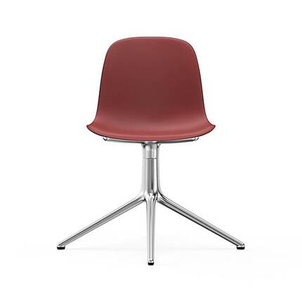 Normann Copenhagen - Form drejestol - Roed/aluminium
