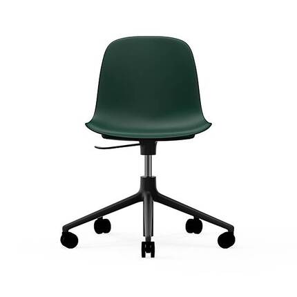 Form drejestol med hjul - Groen/sort aluminium