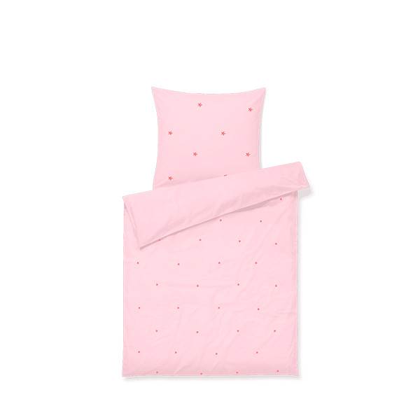 Juna Daisy sengetøj baby 70x100 cm - Pink/rød 