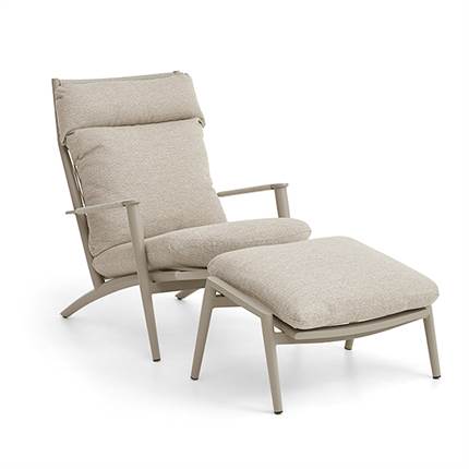 Lexpo Living Silba loungestol og skammel - Front