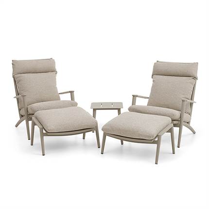 Lexpo Living Silba loungestol sammen med Silba cafébord