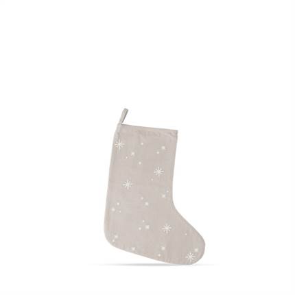 Juna Christmas Fable Julestrømpe, h 45 cm - Sand