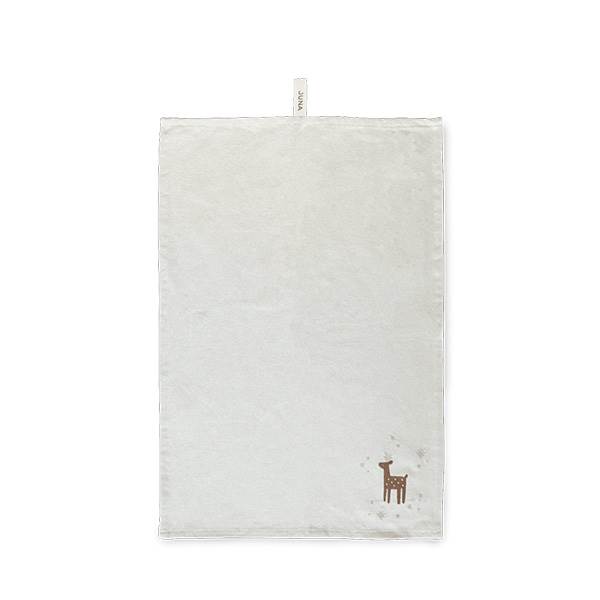 Juna Christmas Fable Viskestykke - Creme - Rensdyr 