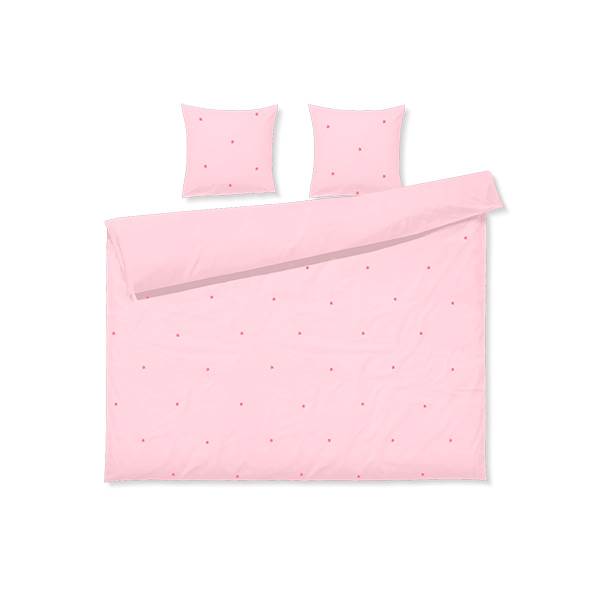 Juna Daisy Sengetøj – Pink/rød – 200×220 cm