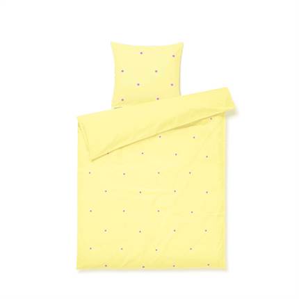 Juna Daisy sengetøj junior 100x140 cm - Gul
