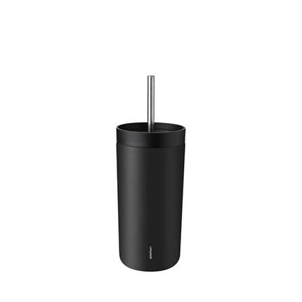 Stelton To-Go Sip termokop med sugerør 0,4 l - Soft sort 