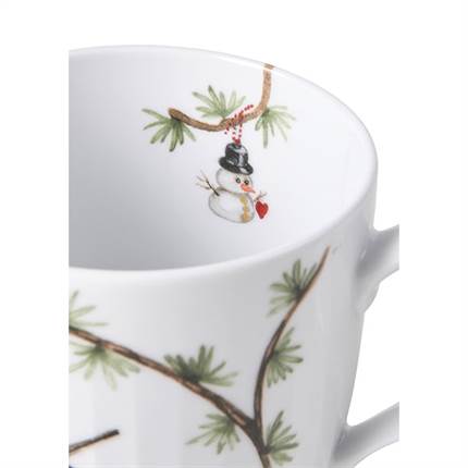 Kähler Hammershøi Christmas Krus 2023, 33 cl - hvid m. deko
