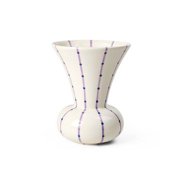 Se Kähler Sinature vase h. 15 cm - Lilla hos Erling Christensen Møbler