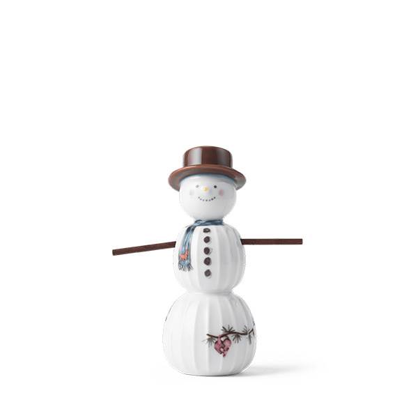 Kähler Hammershøi Christmas Snemand H11.5 cm - Hvid m. deko
