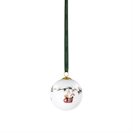 Kähler Hammershøi Christmas Kugle 2026 Ø6 cm hvid m. deko