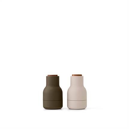 Audo Copenhagen Bottle Grinder small,  2 pcs - Hunting Green, Beige / Walnut