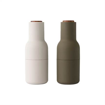 Audo Copenhagen Bottle Grinder  2 pcs - Hunting Green, Beige / Walnut