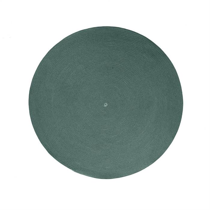 Cane-Line Circle udendørstæppe - Mørkegrøn - Ø140 cm