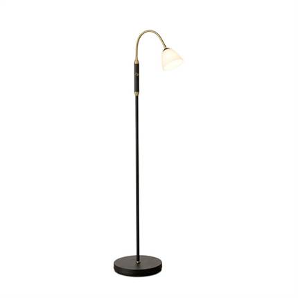 Halo Design Lucid LED 1-Arm Floor Lamp – Opal Antique