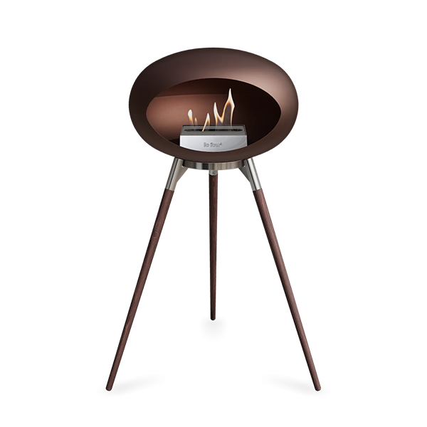 Le Feu Ground Wood High - Røget eg ben - Poleret stål stel - Stål brænder