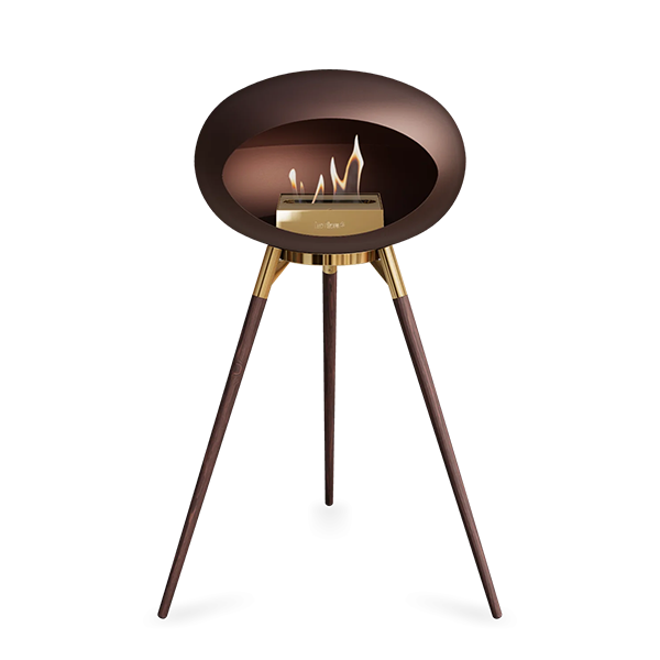 Le Feu Ground Wood High i mocca - Røget eg ben - Rose gold stel - Rose gold brænder