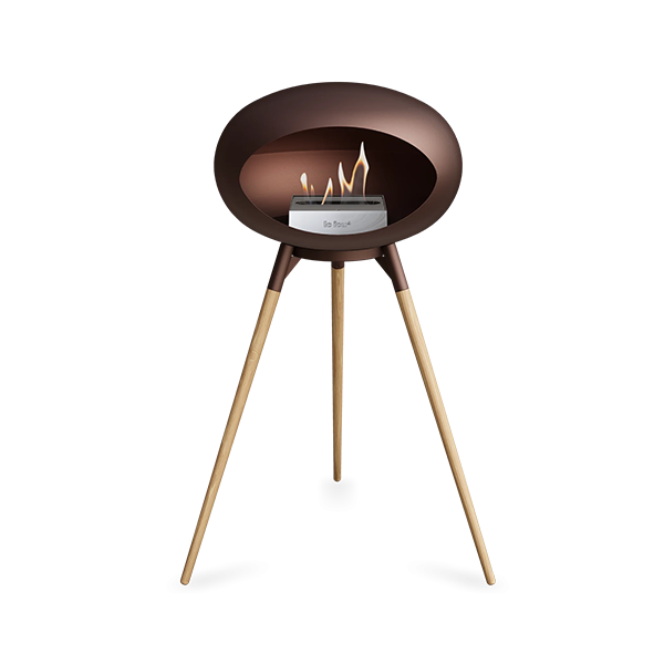 Le Feu Ground Wood High i mocca - Sæbebehandlet eg ben - Mocca stel - Stål brænder