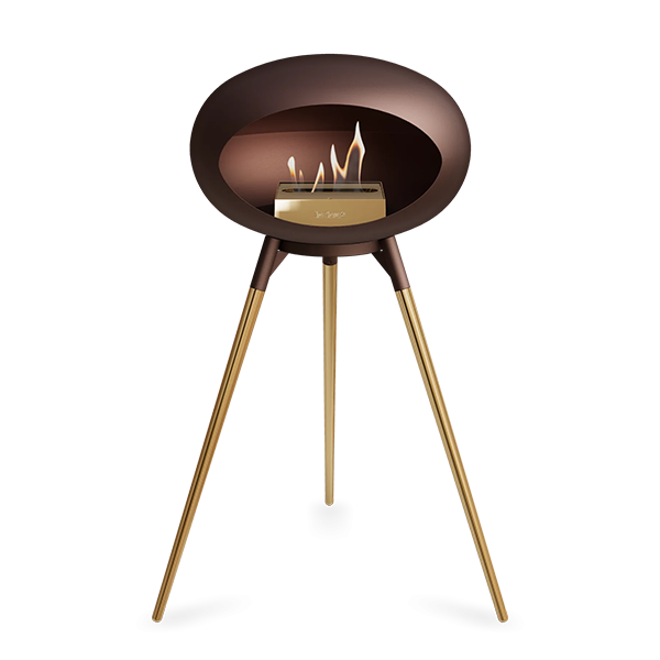 Le Feu Ground Wood High i mocca - Rose gold ben - Mocca stel - Rose gold brænder