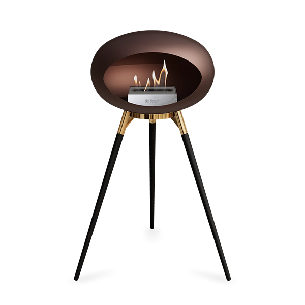 Le Feu Ground Wood High - Sorte ben - Rose gold Stål - Stål brænder