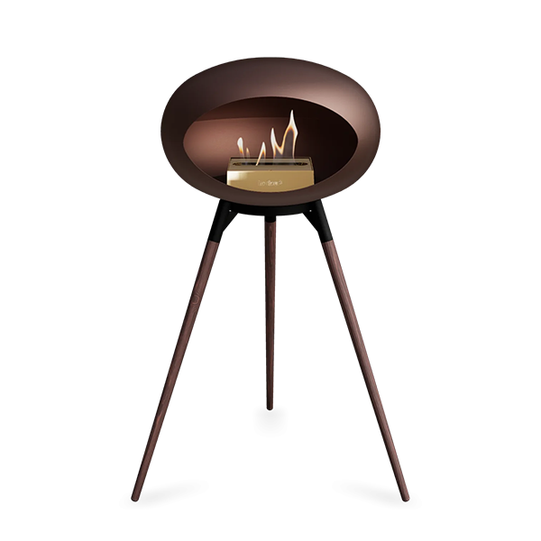 Le Feu Ground Wood High i mocca - Røget eg ben - Sort stel - Rose gold brænder