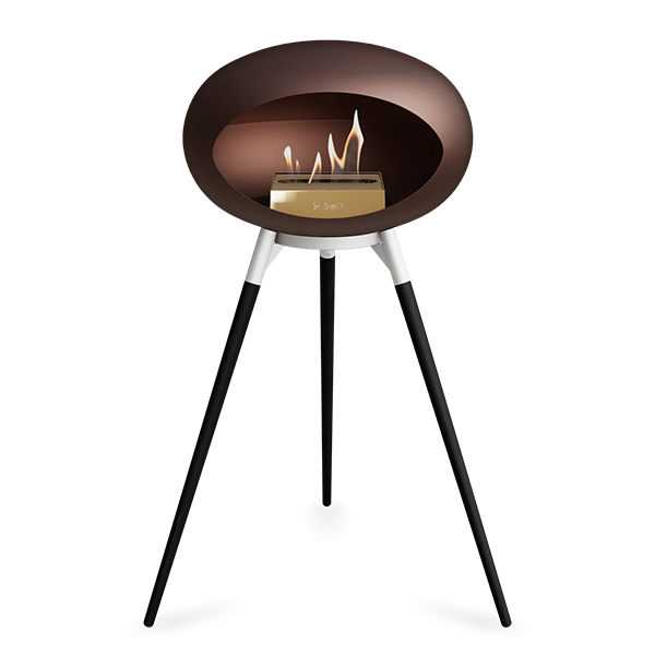 Le Feu Ground Wood High i mocca - Sorte ben - Hvidt stel - Rose gold brænder