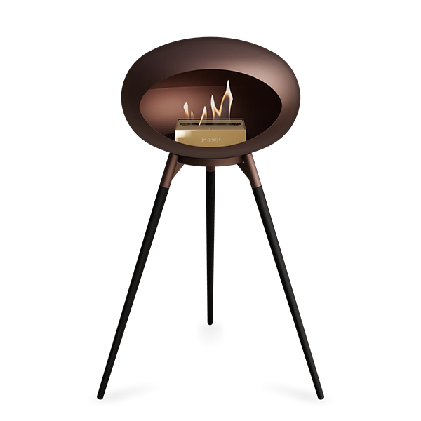 Le Feu Ground Wood High i mocca - Sorte ben - Mocca stel - Rose gold brænder