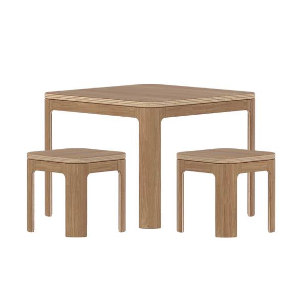 Flexa Nova Bord & Taburetter Oak