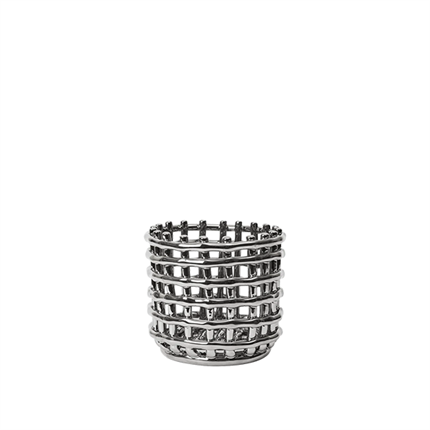 Ferm Living Ceramic basket, small - Silver