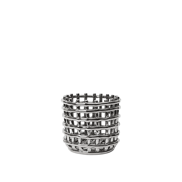 Ferm Living Ceramic basket, small - Silver : Erling Christensen Møbler