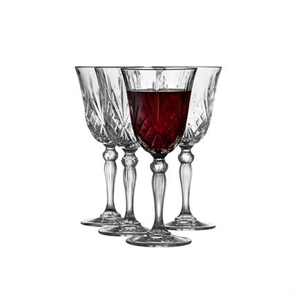 Lyngby Glas Krystal Melodia Rødvinsglas 27 cl 4 stk - Klar