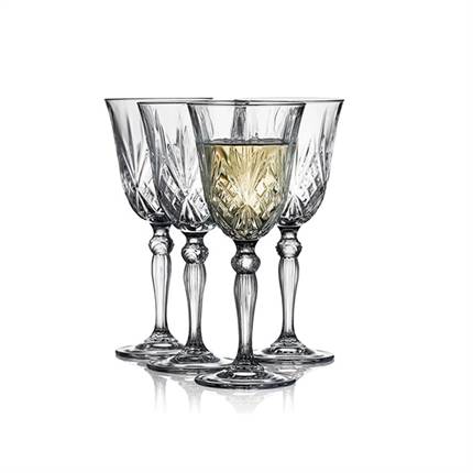 Lyngby Glas Krystal Melodia Hvidvinsglas 21 cl 4 stk - Klar