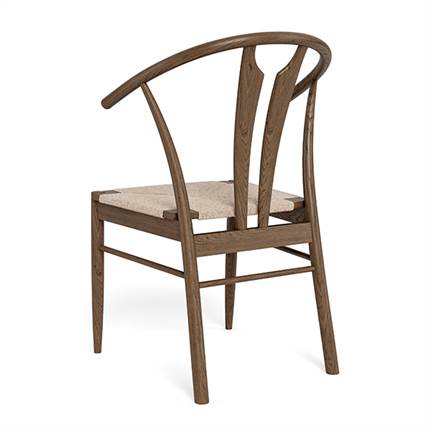 Andorra spisebordsstol - Røget eg & natur flet