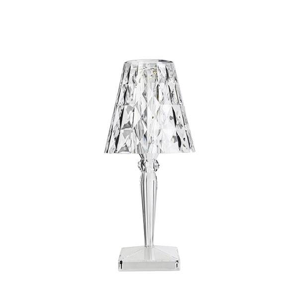 Kartell Big Battery transportabel bordlampe - Krystal