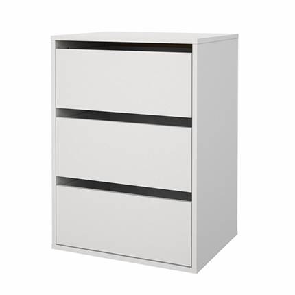 Skuffeindsats med 3 skuffer i hvid 