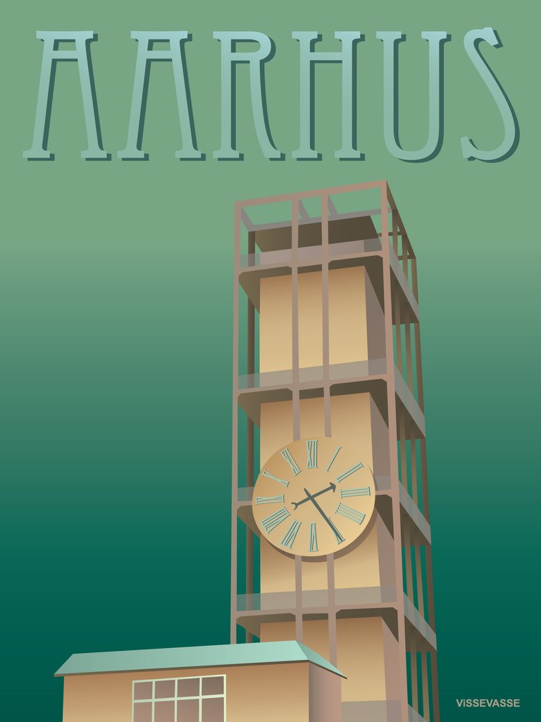 Vissevasse Aarhus Rådhuset Plakat