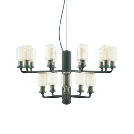 Normann Copenhagen - Amp Chandelier small - gold/green
