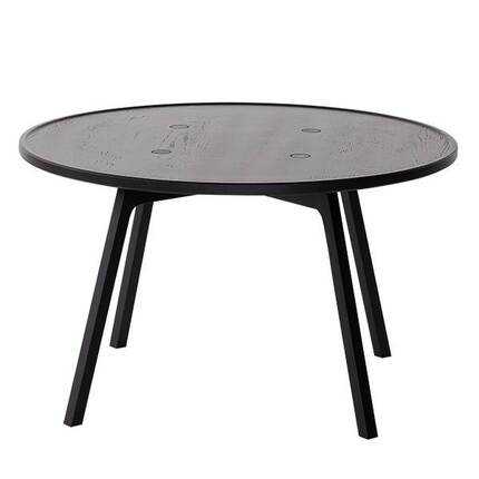Andersen Furniture C2 sofabord - Massiv eg - sort lakeret - Ø80 cm.