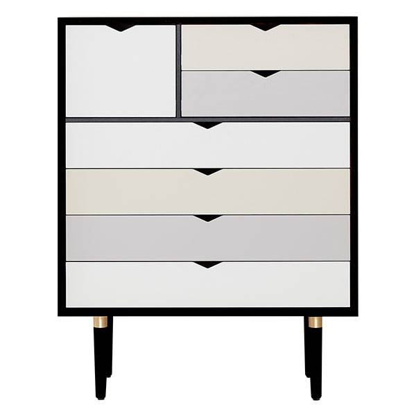 #1 - Andersen Furniture S8 kommode - Sort - Farvede fronter